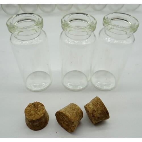 53*22mm Mini Glass Wishing Bottles Healing Crystal Decoration Lucky Drifting pendant for diy Jewelry making Accessories