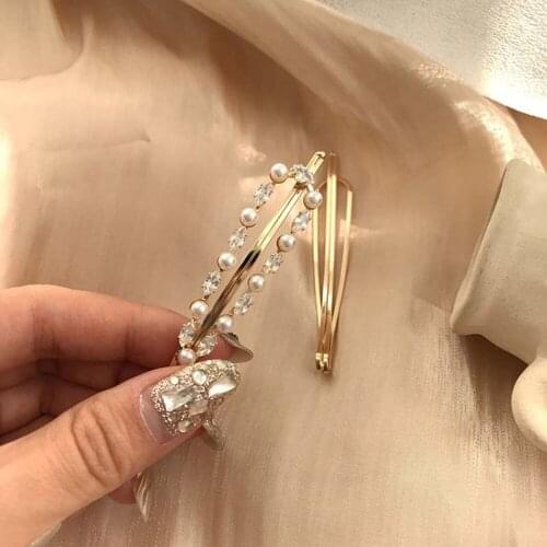 Fashion 2pcs / set Metal Hair Clips Women pearl Hairpin Girls Hairpins Pin Baby Hairpin Hair Accessories Drop ship New Arrivals