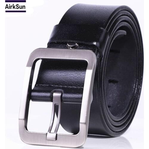 100% cowhide genuine leather belts for men cowboy Luxury strap brand male vintage fancy jeans designer belt men high quality