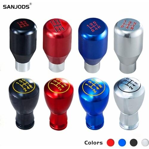 Gear Shift Knob Universal Aluminum Racing Styling 5 Speed Manual Transmission Shifter Lever Knobs Golf 4 Auto Replacement Parts