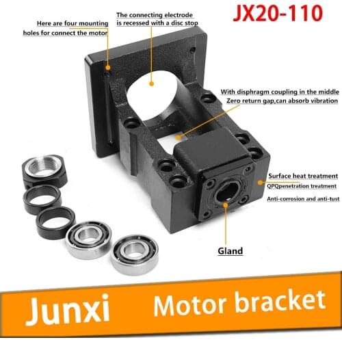 Steel JX20-110-VC Stepping servo motor seat screw support bearing fixed integrated bracket mounting for name 23 24