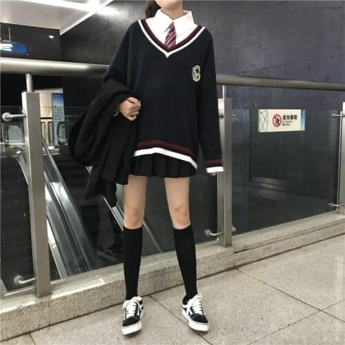High Quality Sweater Shirt Japanese Students School Uniform Girl Women Sweater Long Sleeve Spring Autumn Jk Uniforms Cardigans