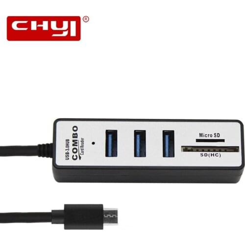 USB 3.0 Hub Multi Ports Type C Adapter All in One Support SD TF Card Reader High Speed Powered Splitter PC Computer Accessories