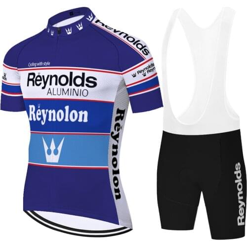 Retro TEAM Reynolds maillot ciclismo hombre verano bike shorts sportswear 20D gel pad Bicycle abbigliamento ciclismo estivo