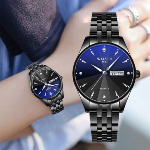 WLISH Brand Rhinestone Woman Watch Luxury Top Thin Steel Strap Quartz