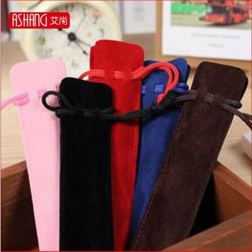 100pcs/lot) Five colors available velvet pen bag wholesale