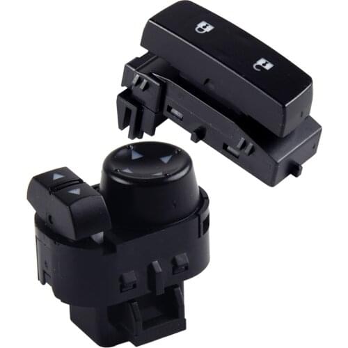 15804093 Rearview Mirror Control Switch & Door Lock Switch 22883768 fit for GMC Sierra Chevy Silverado 2007-2010 2011 2012 2013