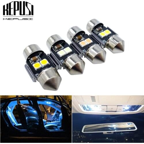 2pcs White Extremely Bright 28mm 29mm 6614 LED For Car SUV Truck Sunvisor Flips Vanity Mirror Light blue purple Pink yellow