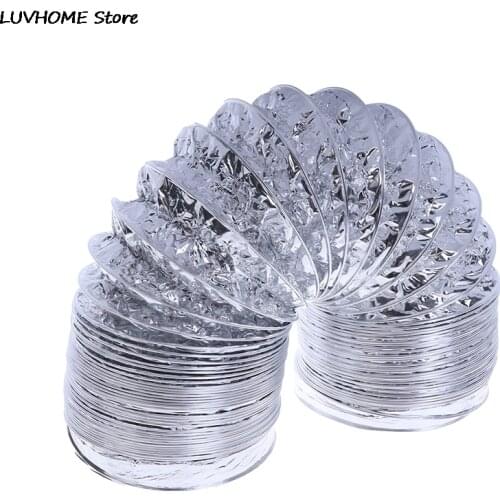 4inch Ventilator Pipe Aluminum Tube Air Ventilation Hose Flexible Exhaust Duct 2M
