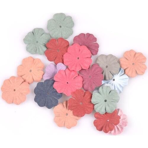Party Supplies Accessories Mix Color Five-petaled Artificial Flowers For Wedding Decoration DIY Scrapbooking Paper Flowers C1906