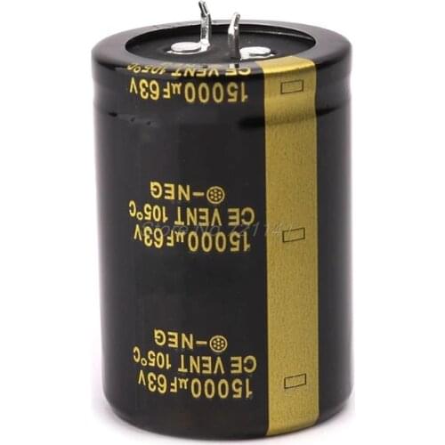 63V 15000uF Aluminum Electrolytic Capacitor Amplifier Audio Filter Capacitors Volume 35x50 Dropship
