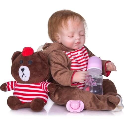 Bebe reborn Dolls real cute silicone reborn baby doll 17" 43cm children doll play house toys gift