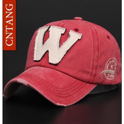CNTANG Summer Embroidery Letter W Baseball Cap Fashion Cotton Snapback For Men Women Trucker Hat Unisex Casual Caps Gorras