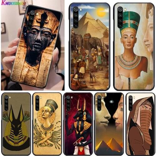 Egypt Nefertiti Anubis Ankh for OPPO Reno 2 Z 2Z 2F 3 4 5 Pro 5G 4Z 4SE 5F ACE F7 A5 A9 2020 Black Phone Case Soft Cover Shell