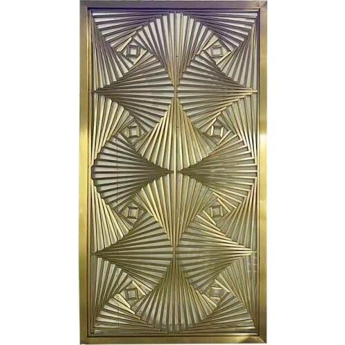 Stainless steel screen hotel engineering restaurant screen partition new Chinese stainless steel screen
