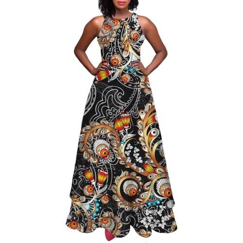 Hycool Y2k Style African Summer Light Dress For Women 2021 Casual Sleeveless Party Dresses Ladies Elegant Maxi Dresses For Women