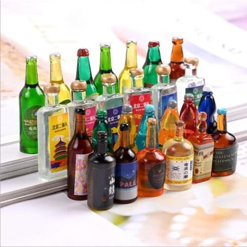 15-40Pcs/lot Mix Resin Simulation Bottle for DIY Craft Scrapbook Cabochons for Bows Phone Shell Patch Decor Food Toys Materials