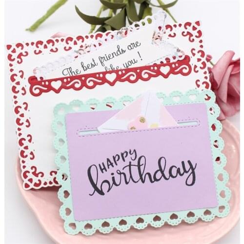 KSCRAFT Pocket Tag Border Metal Cutting Dies Stencils for DIY Scrapbooking/photo album Decorative Embossing DIY Paper Cards