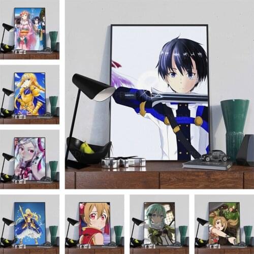 Canvas Hd Print Sword Art Online Picture Wall Art Paintings Japanese Anime Home Decor Modular Poster For Living Room No Frame
