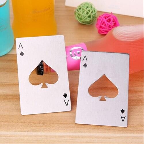 Creative Poker Spade A Bottle Opener Stainless Steel Card Bottle Opening Tools