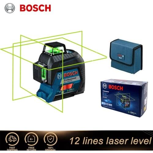 Bosch Laser Level 12 Line Green Line High-Precision Indoor and Outdoor Measuring Tool Self-Leveling Marker GLL3-60XG