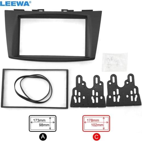 LEEWA For SUZUK Swift 2011 up, Ertiga 2012 up 2 Din Radio DVD Stereo Panel Dash Mount Installation Trim Kit Frame Surround Bezel