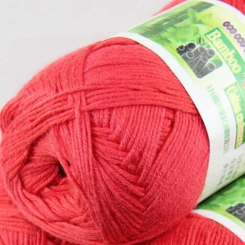 Lot of 1 BallsX50g Color optional Super Soft Natural Bamboo Cotton Knitting Yarn Mocha 322-933