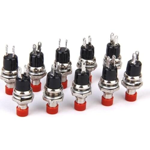 Mini Momentary Push Button Switch for Model Railway Hobby 7mm Pack of 10 Red