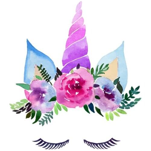 Prajna Unicorn Heat Transfer Vinyl Stickers Patches Cartoon Stickers Iron On Transfers For Kids Clothing Decoration Applique DIY