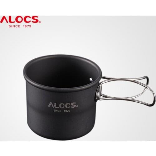 Alocs TW-402 Portable Mini 150ml Camping Water Cup Mug Coffee Cup Teacup Tumbler Folding Handle For Travel Hiking Backpacking