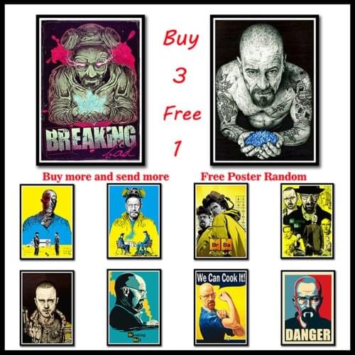 Breaking Bad movie Coated paper posters Posters Wall Sticker Bar Cafe Decoration Home Decor Frameless