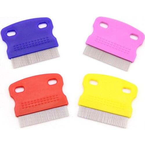 1pcs Pet Stainless Steel Flea Comb for Dogs and Cats Durable Dog Grooming and Cleaning Comb Random Color