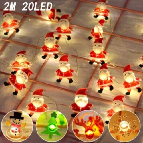 Christmas decorated deer snowflake Christmas tree copper wire lights string colorful lights home decoration