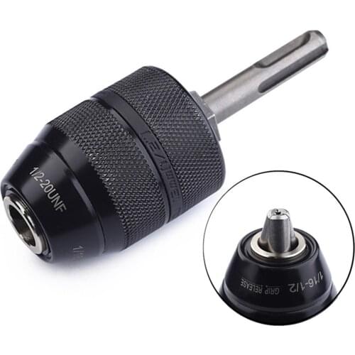 2mm-13mm Heavy Duty Impact SDS Keyless Drill Chuck Quick Change Adapter Chromium Vanadium Steel Converter for Electric Drills