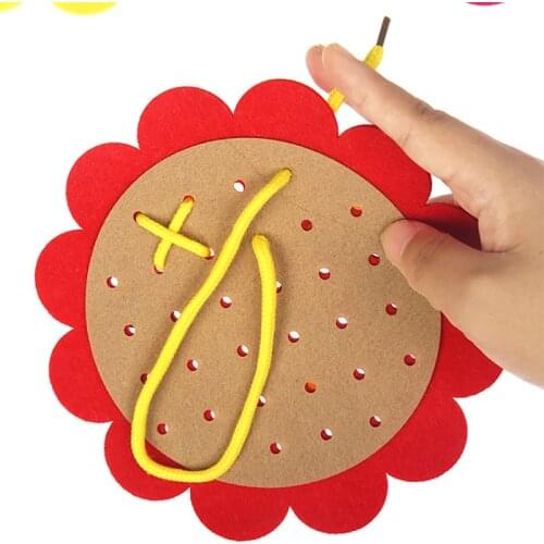1pc Teaching Kindergarten Manual DIY Weave Cloth Montessori Materials Baby Early Learning Education Toys Teaching Aids Math Toys