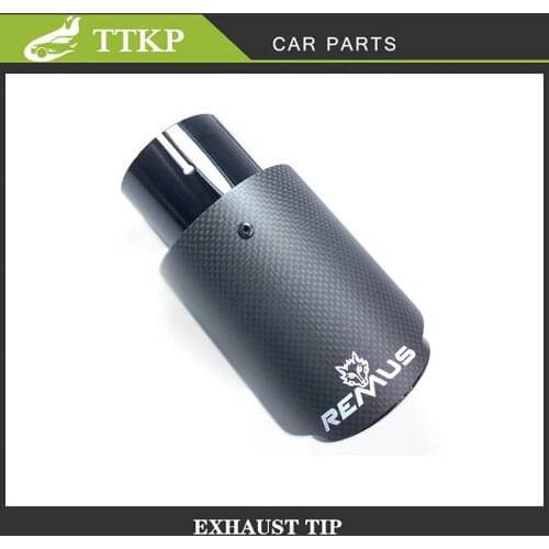 1 Piece RUMES Stainless steel +Carbon Fiber Universal Automobile exhaust pipe Muffler Fit For Volkswagen, Ford, Chevrolet, etc