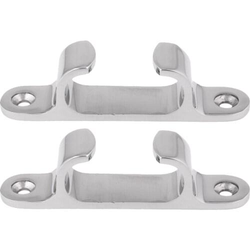 2 X Boat Cleat Line Straight Bow Chock Boat MarineStainless Steel 5''+6