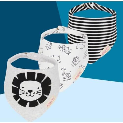 3pcs Organic Cotton Baby Scarf Muslin Burp Cloth Bandana Bibs Newborn Baby Boy Infant Girl Toddler Winter Scarf Waterproof Bib