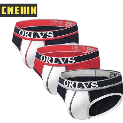 3Pcs/lot Cotton Solid Breathable Sexy Undenwear Men Jockstrap Briefs InnerwearBikini Gay Men Underwear Male Jock Strap Cueca
