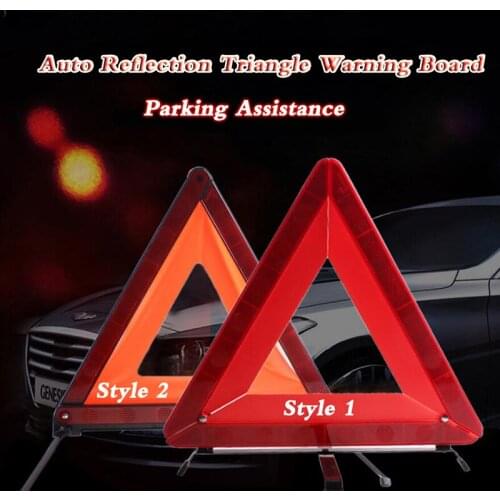 BROSHOO Practical Triangle Emergency Warning Sign Car Stop Sign Tripod Road Flasher Foldable Reflective Safety Roadside Lighting