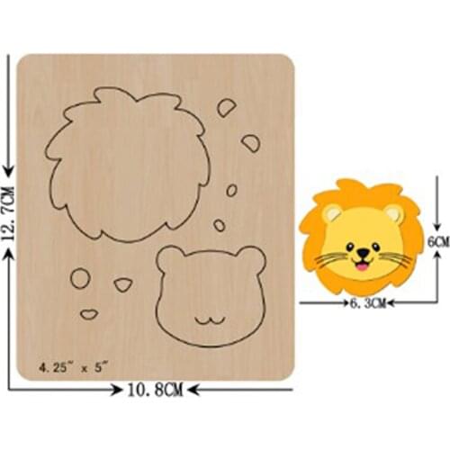 Handmade Lion Wood Cut Dies 2021 New Die For Leather Cloth Paper Craft Wooden Die Fit Common Die Cutting Machines on the Market