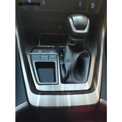 For Toyota Rav4 Rav 4 2019-2021 Gear Shift Box Cover Molding Trim Decoration Frame Stainless Steel Inner Accessories Car Styling