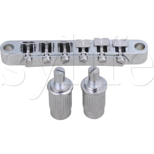 Chrome Regular Saddle Bridge & 2 Wheels For Electric Guitar