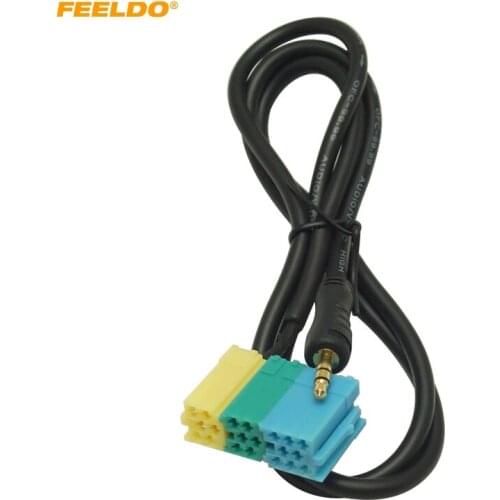 FEELDO Car Audio Radio 3.5mm AUX-IN Adapter Cable For Volkswagen Bora Golf 6 Video Convert Cable Plug #HQ5671