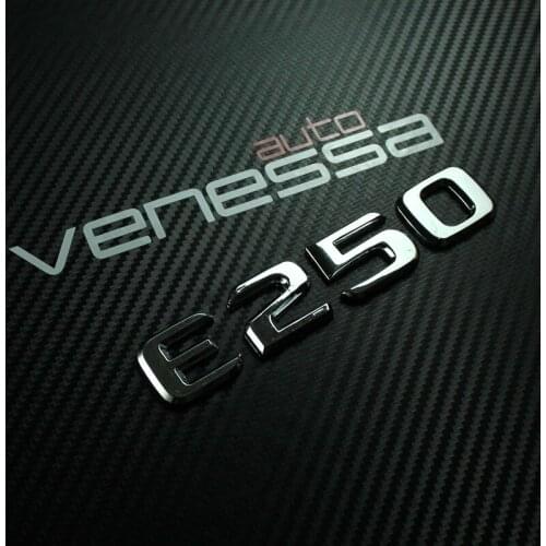 Kyburg E250 Chrome Car Trunk Letters Badge Emblem for Mercedes w124, c207, w210, w211, w212 E Class 1993-2016