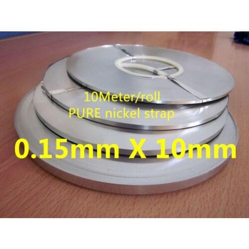 10Meter 0.15mm X 10mm Pure Nickel Strip Tape For Li 18650 Battery Spot Welding Compatible For Spot Welder Machine