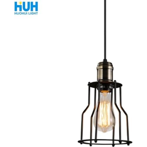 Loft Retro Industrial Style Nostalgic Barbecue Restaurant Restaurant Noodle Bar Coffee Shop Single Head Iron Frame Chandelier