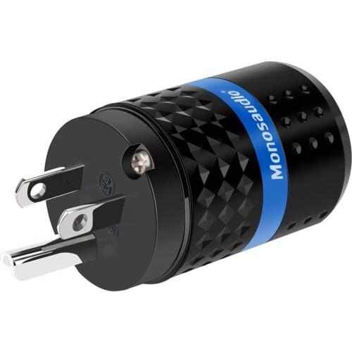 M102R/F102R Red Pure Copper Rhodium Plated US Power Cord Plug American Power Connector For Audio Power Cable