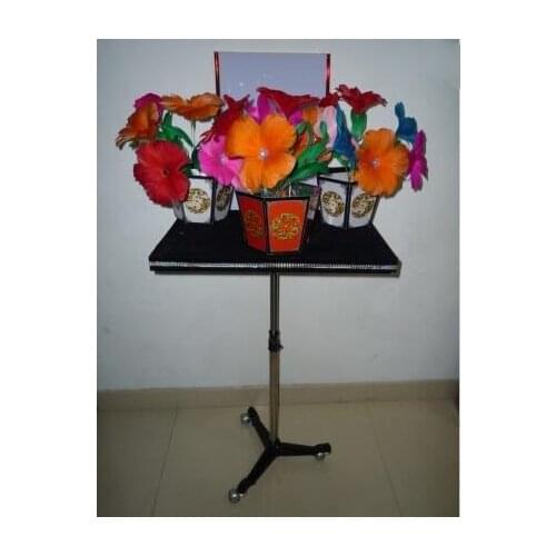 Appearing Bouquet & Vase Table Magic Tricks For Professional Magician Appearing 3 Flower Pots Stage Illusion Mentalism Funny