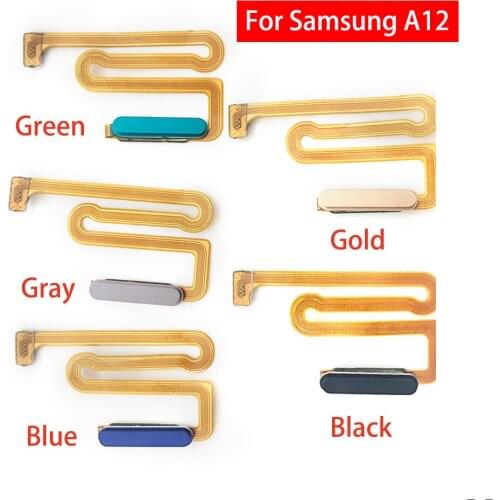 Mobile Phone Home Button FingerPrint Touch ID Sensor Flex Cable Ribbon Replacement Parts For Samsung Galaxy A12